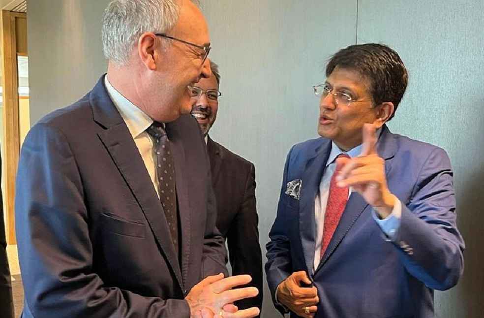 Guy Parmelin and Piyush Goyal _ India EFTA Meeting