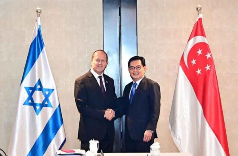 Heng Swee Keat and Nir Barkat_Israel trade visit to Singapore