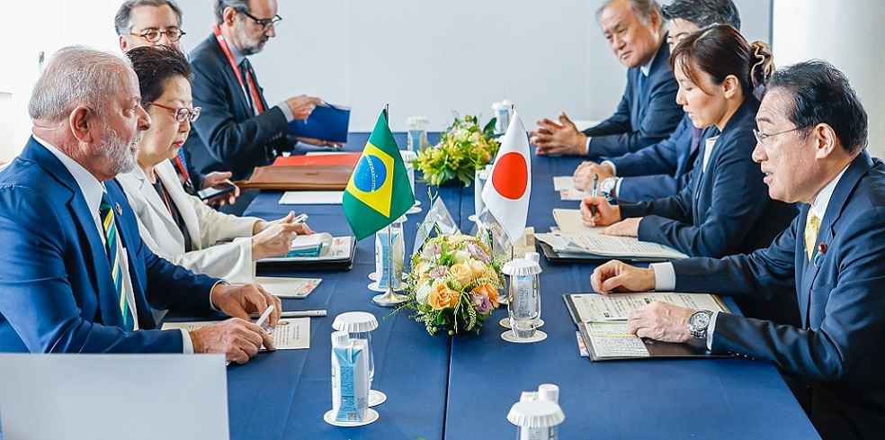 Lula Da Silva in a Meeting with Fumio Kishida