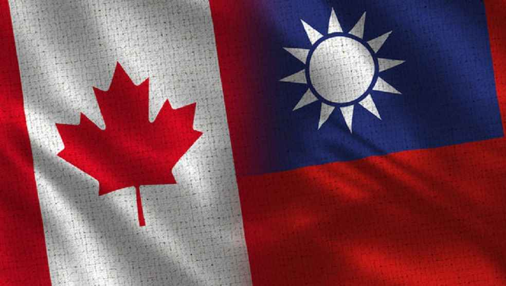 Taiwan Canada Flags