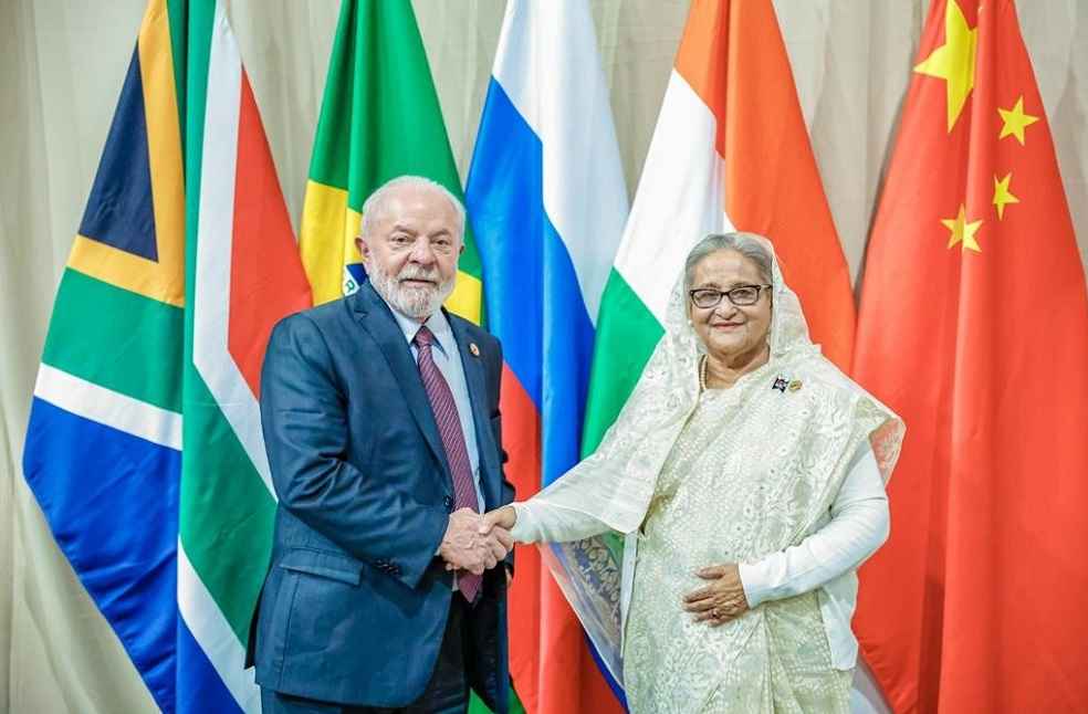 President Lula and Prime Minister Sheikh Hasina at the BRICS_Bangladesh Brazil