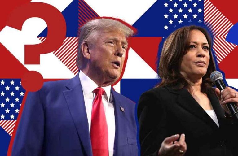 Trump and Harris