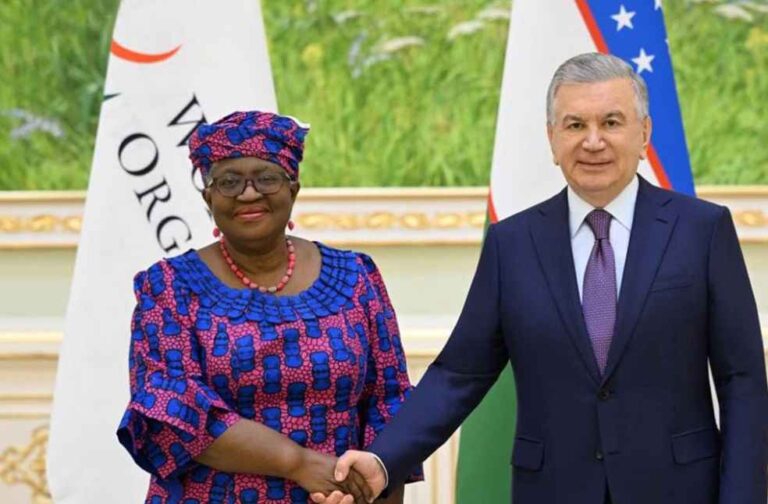 Ngozi Okonjo-Iweala and Shavkat Mirziyoyev